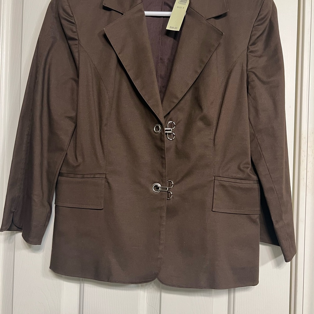 Ideology Brown Blazer Classic Tailored Design